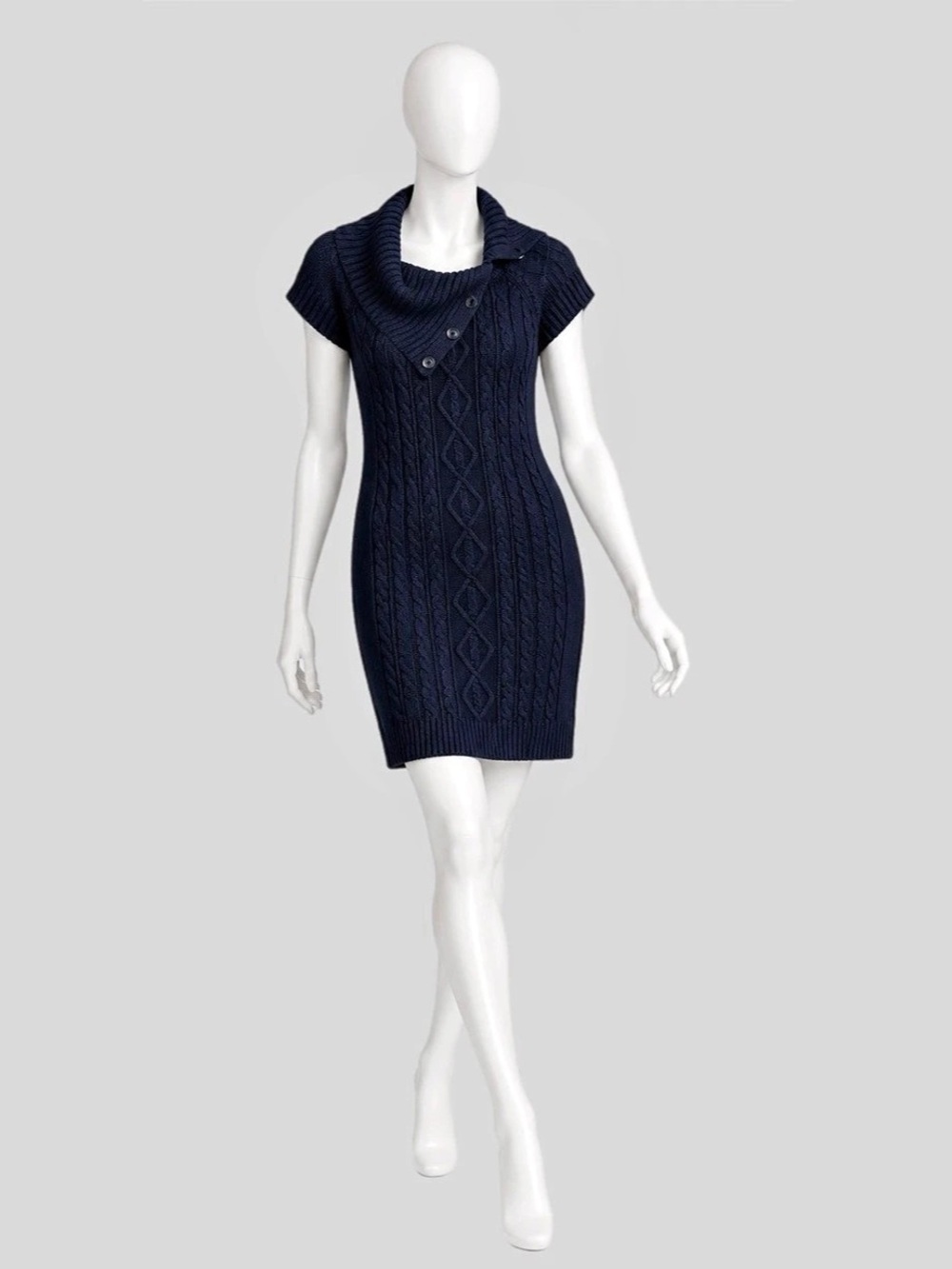 Calvin Klein Cable Knit Mini Dress in Blue Like New